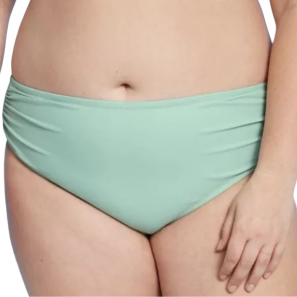 Kona Sol Women's Plus Size High Coverage Hipster Bikini Bottom Mint Size 20W/22W - Picture 3 of 8